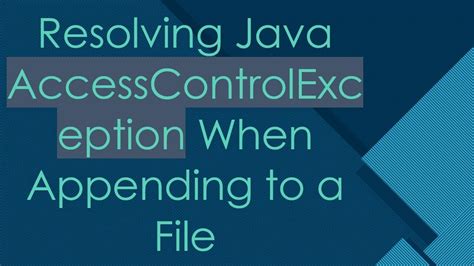 java accesscontrolexception.
